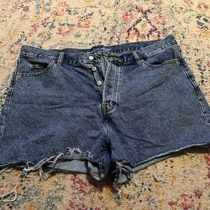 Old navy women’s sky hi a-line high waist button up jean denim shorts size 18